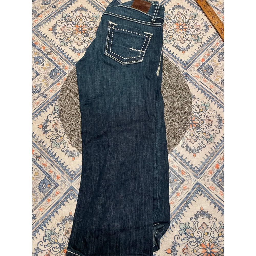 BKE Starlite Jeans Womens 28 Dark Wash Straight Leg Contrast Stitch Denim